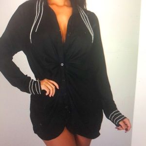 Black Satin Tunic